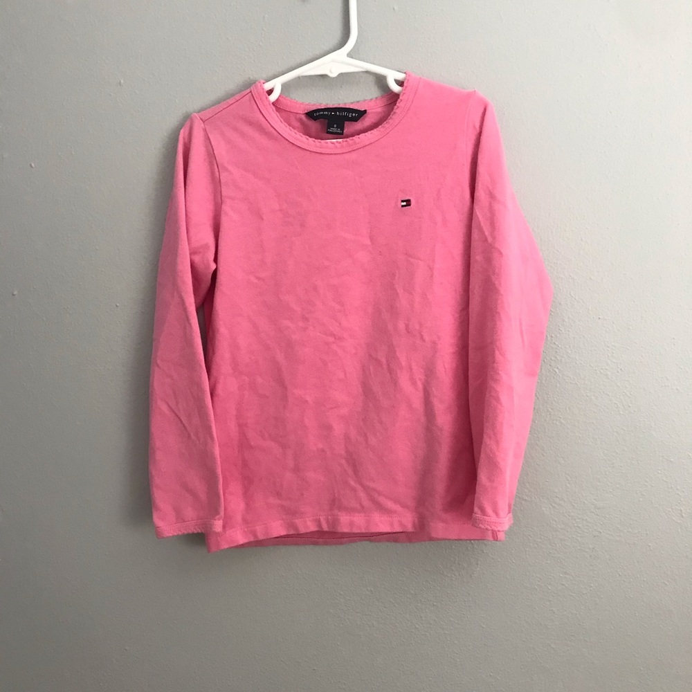 Tommy Hilfiger size:6 pink long sleeve shirt